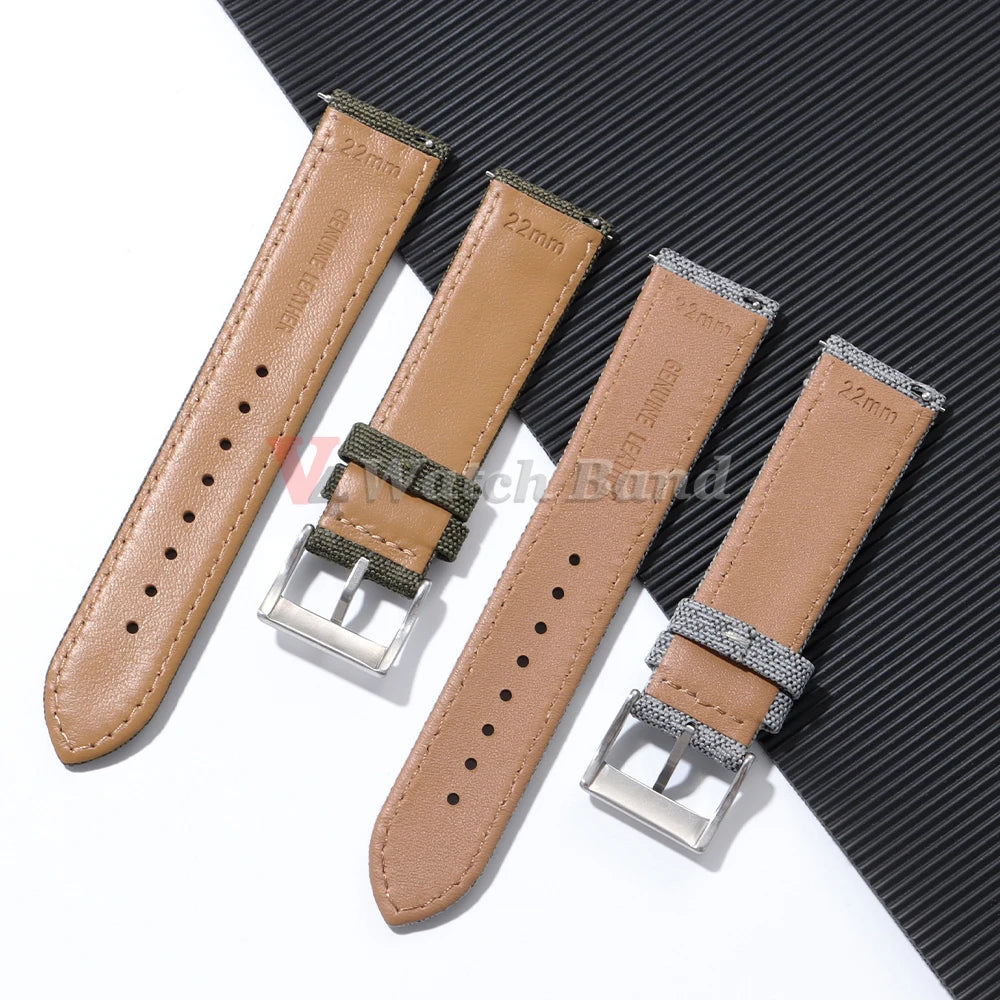 High Quality Quick Release Watch Band for Seiko Quick Release Watchband for Samsung Galaxy Watch 6/5/4 Canvas Universal Straps