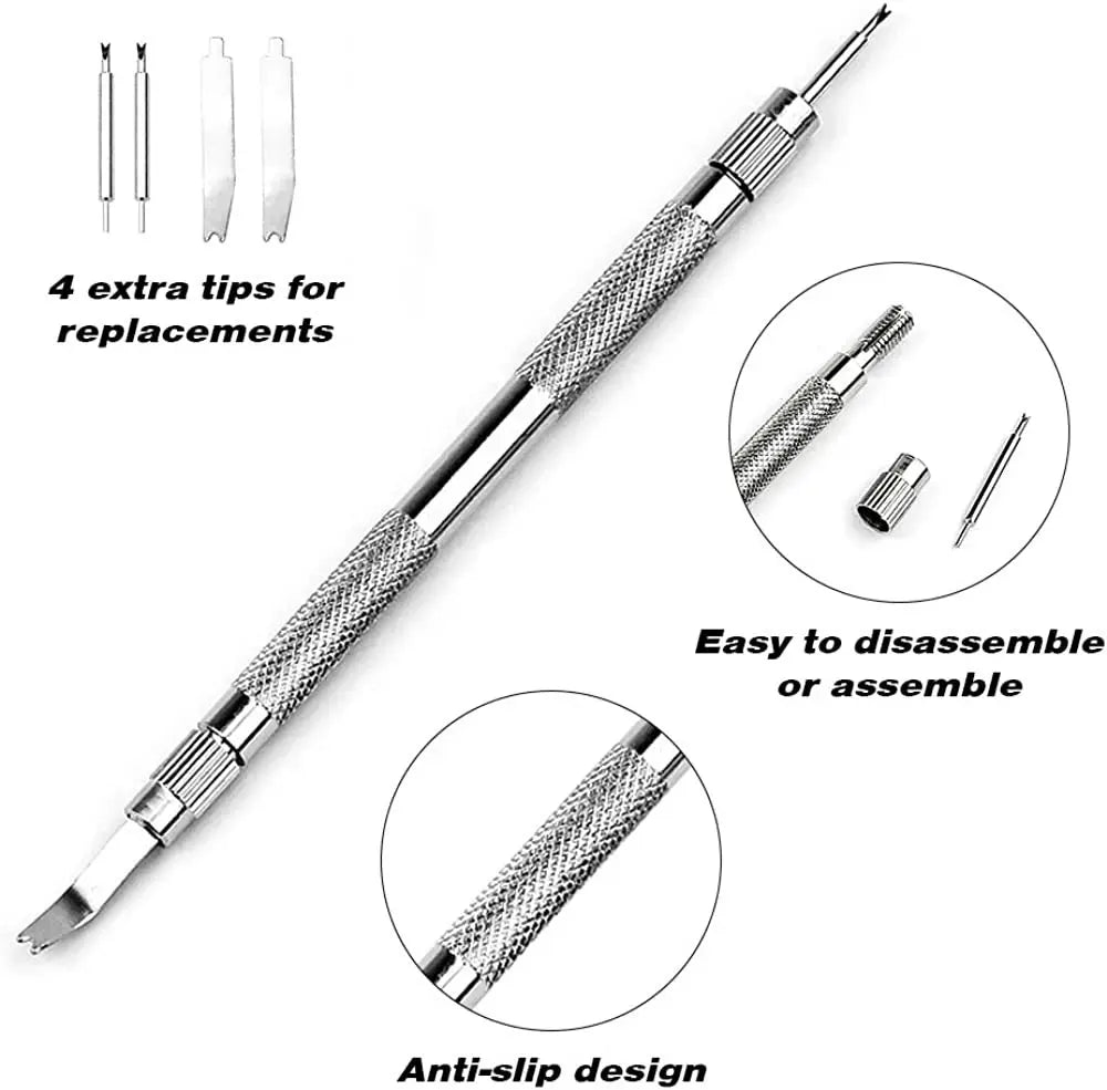 270 360pcs/set Strainless Steel Spring Bars Pins Dia 1.5/1.8mm Length 8mm-25mm/6mm-23mm Watchband Strap Belt Watch Repair Tools