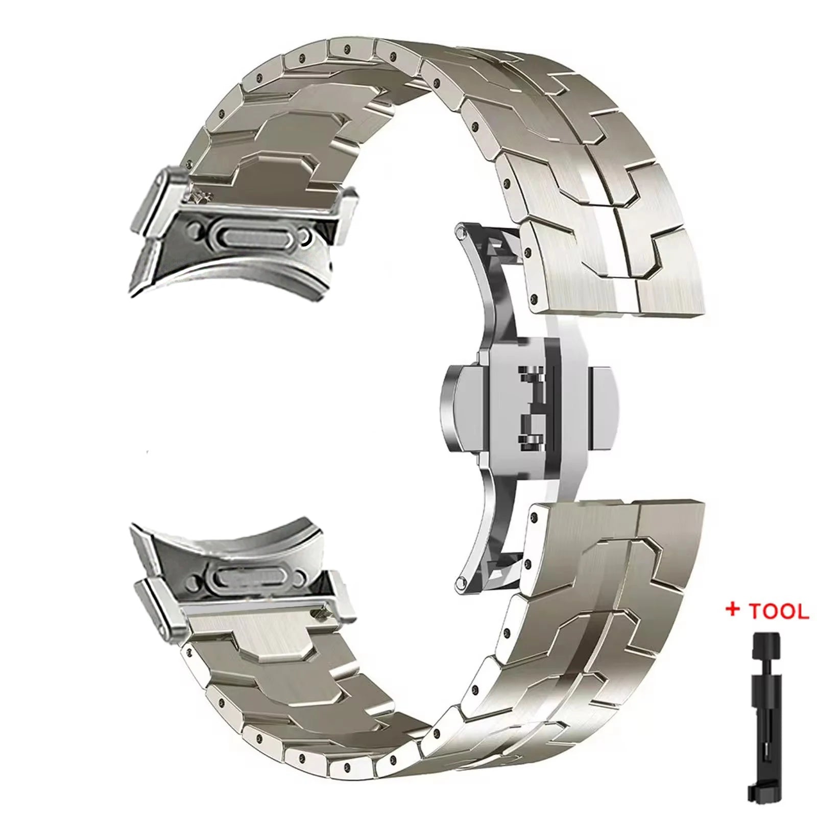 20mm Strap For Samsung Galaxy Watch 7 40/44mm Quick Fit No Gaps Band For Samsung Watch 4/5/6 47/43mm Stainless Steel Bracelet