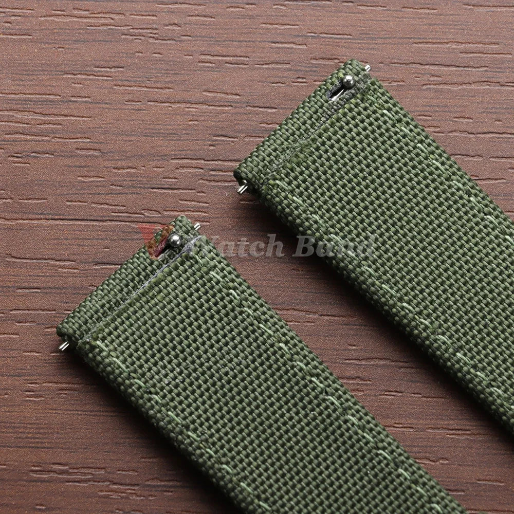 20mm 22mm Sailcloth Watch Strap Nylon Watchband Quick Release Waterproof Nylon Bracelet Two-Sided Canvas Band Sport Belt for Men