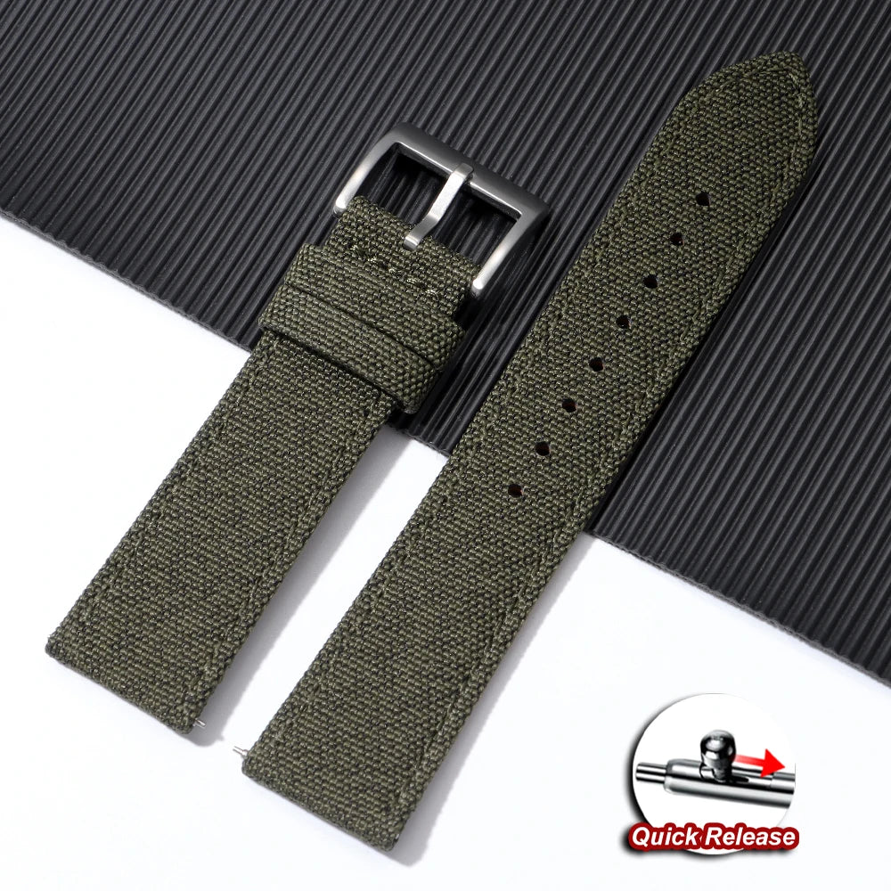 High Quality Quick Release Watch Band for Seiko Quick Release Watchband for Samsung Galaxy Watch 6/5/4 Canvas Universal Straps