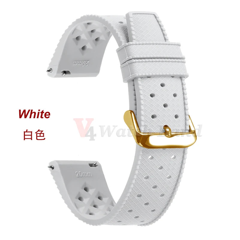 Premium Grade Tropical Rubber Watchband Strap 18mm 20mm 22mm  for Seiko SRP7J1 Watch Bands for Omega for Rolex Diving Waterproof