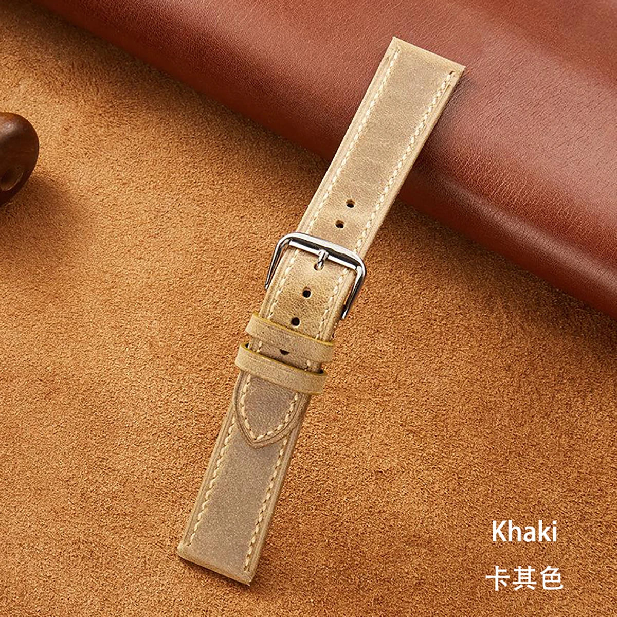 New Style Genuine Leather Watch Strap for Casio for Seiko 18/20/22mm Retro Oil Wax Skin Ultra-thin Quality Business Watchband