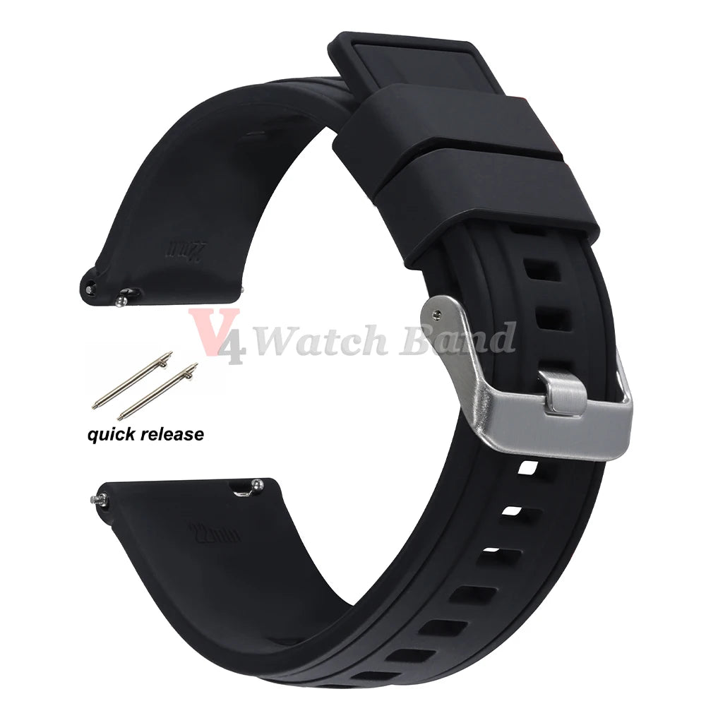 Quick Release Silicone Band for Samsung Galaxy Universal Watch Straps 20mm 22mm 18mm for Huawei Gt2 Gt3 Women&Men Accessories