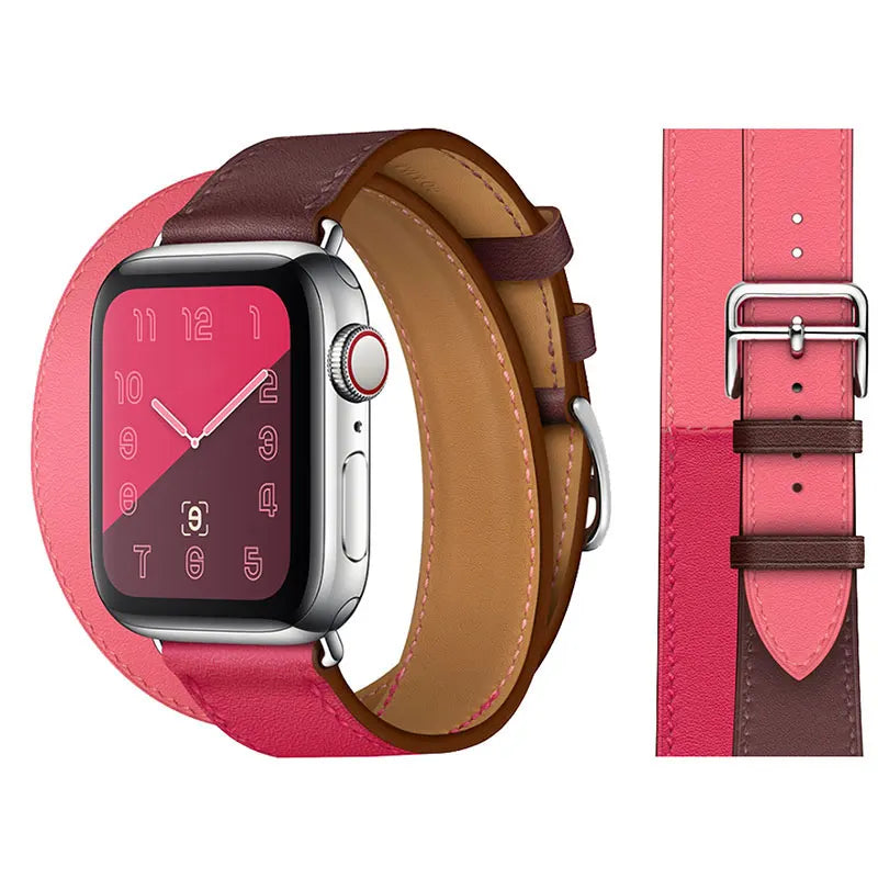 Vintage Leather Strap For Apple watch band 44mm 49mm 45mm 42mm 46mm 40mm correa bracelet iWatch series 7 8 6 SE ultra Watchband
