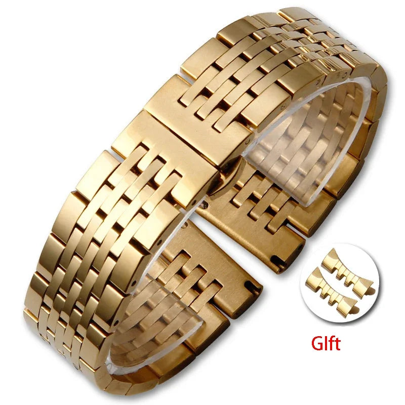 12/14/16/18/19/20/22/24mm Wristband Stainless Steel Strap for Tissot for Citizen for Longines for Seiko Watch Band Accessories