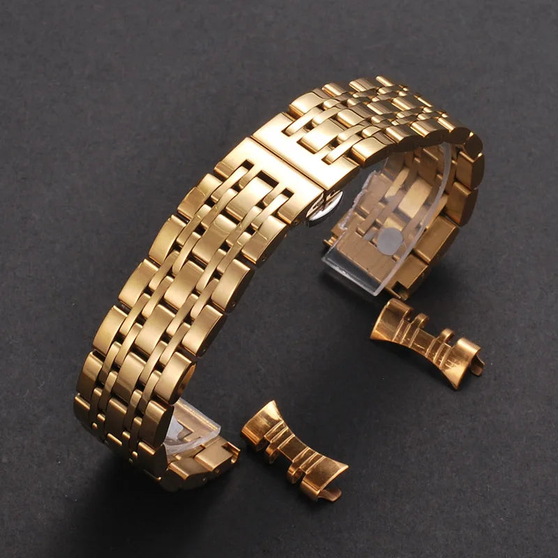 16/18/19/20/21/22/24mm Solid Stainless Steel Watch Band for TISSOT Butterfly Buckle 304L Metal Wrist Strap for Omega for Seiko
