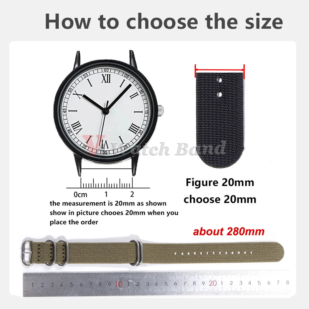 High Quality Durable Nylon Watch Band for Omega 20 22 24 18mm Strap for Seiko Military Casual Belts Army Sport Bracelet Replace