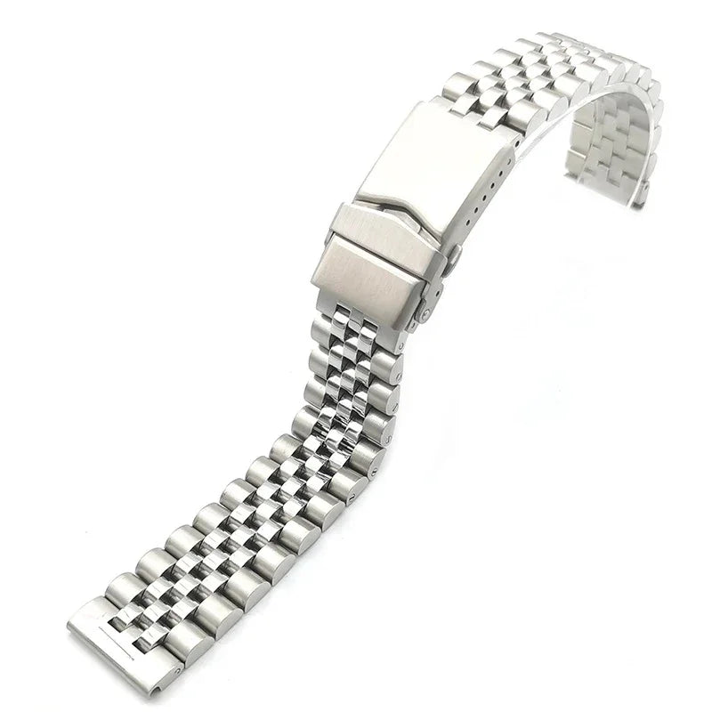 Watchband for Seiko Bracelet for Jubilee Diving Watchband  Solid Buckle Screw Remove Link Band 20mm 22mm 24mm 316L Steel Strap