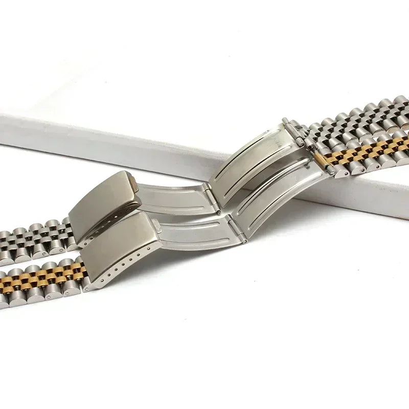 Luxury Curved End Watch Band for Rolex DATEJUST Jubilee Stainless Steel Bracelet Accessories 18mm 19mm 20mm 21mm Metal Belt