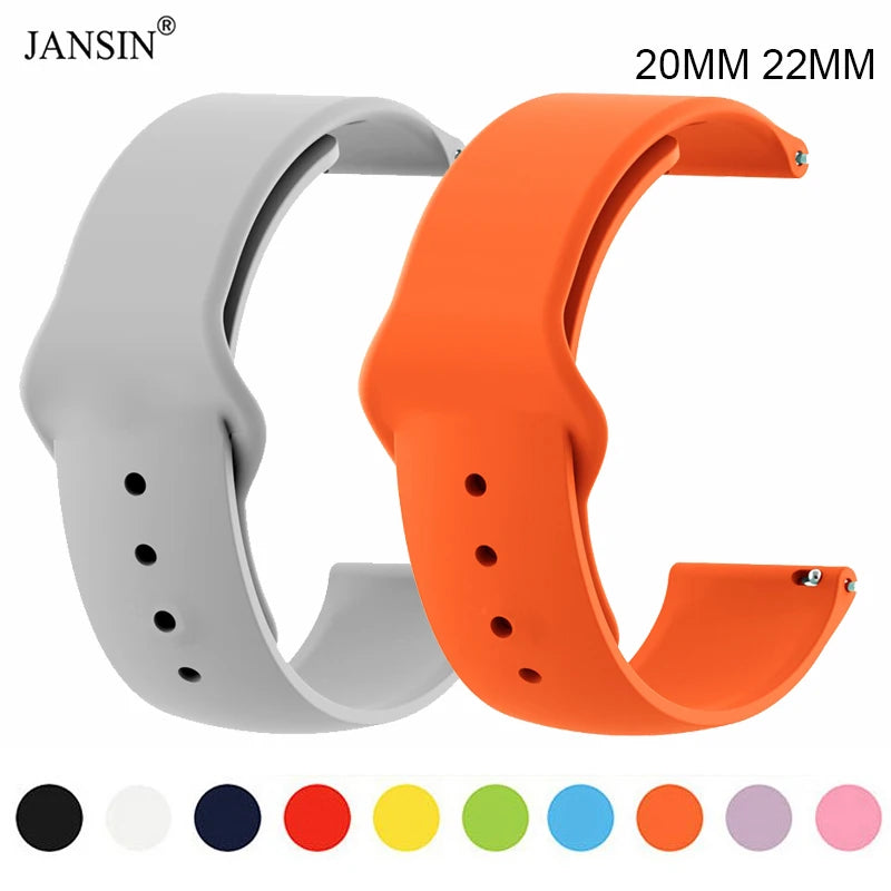 20MM 22MM Silicone Strap for Garmin Forerunner 745 245 645 Vivoactive 4 3 MUSIC Smartwatch Strap Watch Band Replacement Bracelet
