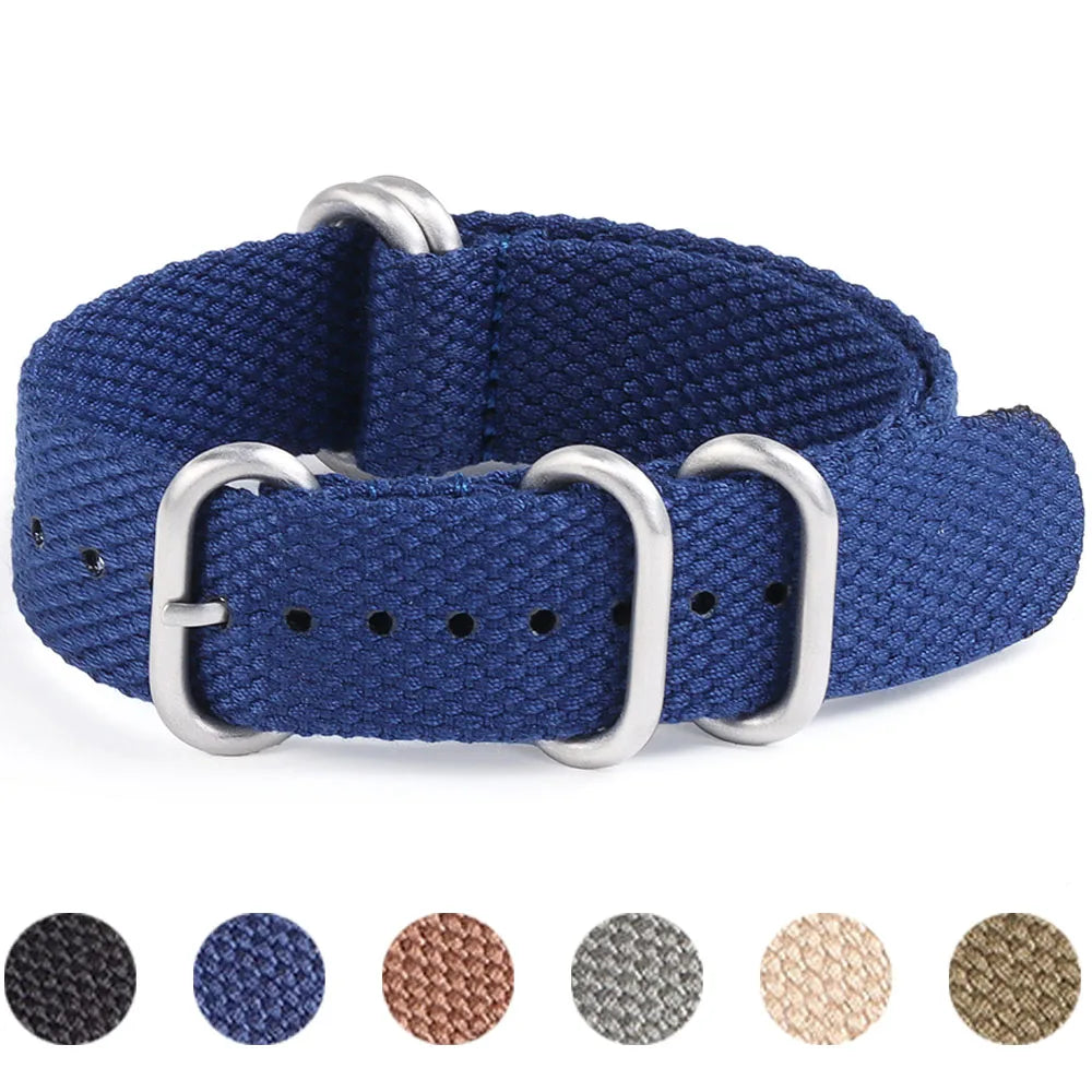 Cotton Nylon Strap for Seiko Braid Wristband 20/22mm Soft Watchband Military Sport Bracelet for Omega Seamaster 007 for Citizen