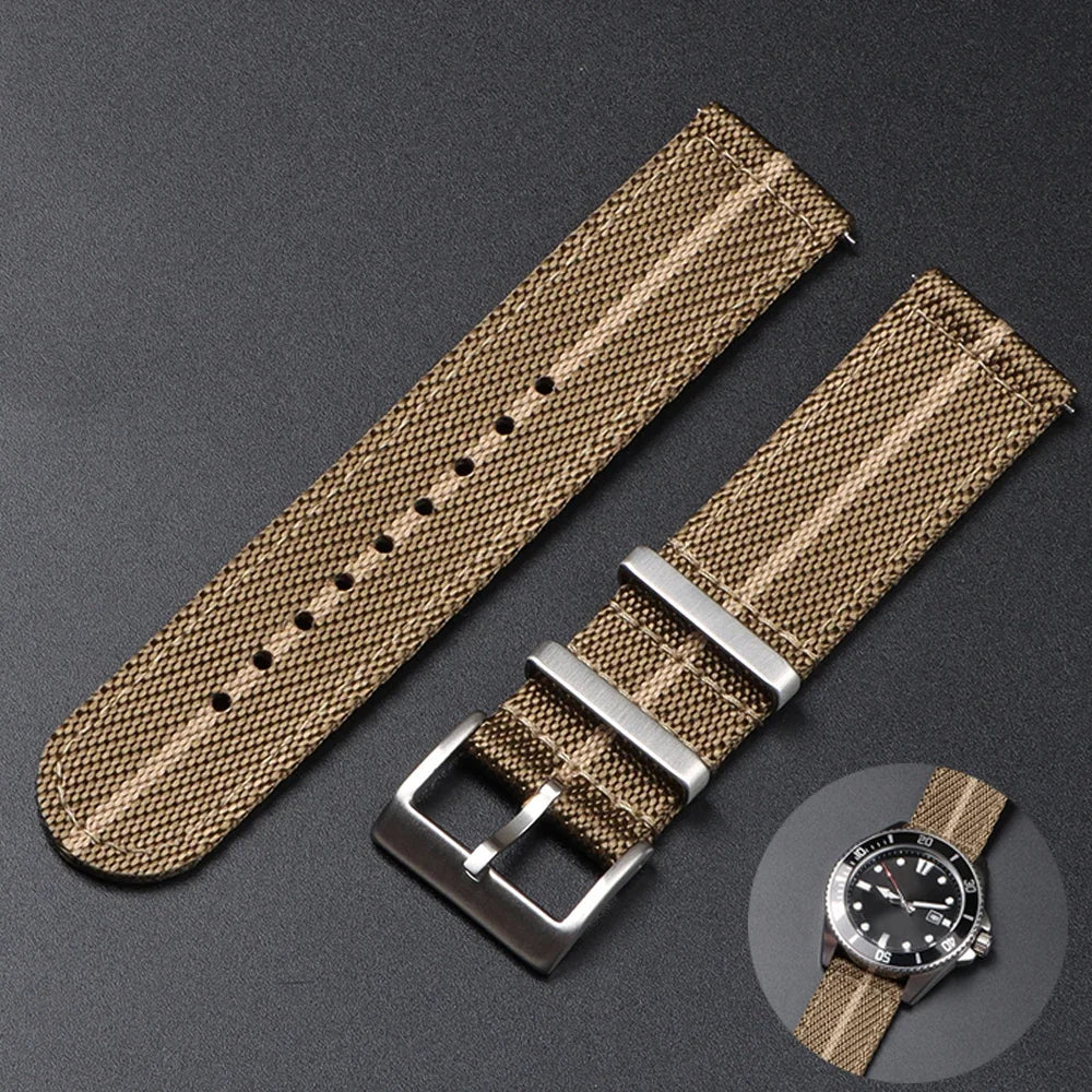 20 22mm Nylon Strap for Tudor for Omega Watch Band Woven Canvas Fabric Band for Seiko Men Military Sport Quick Release Bracelet