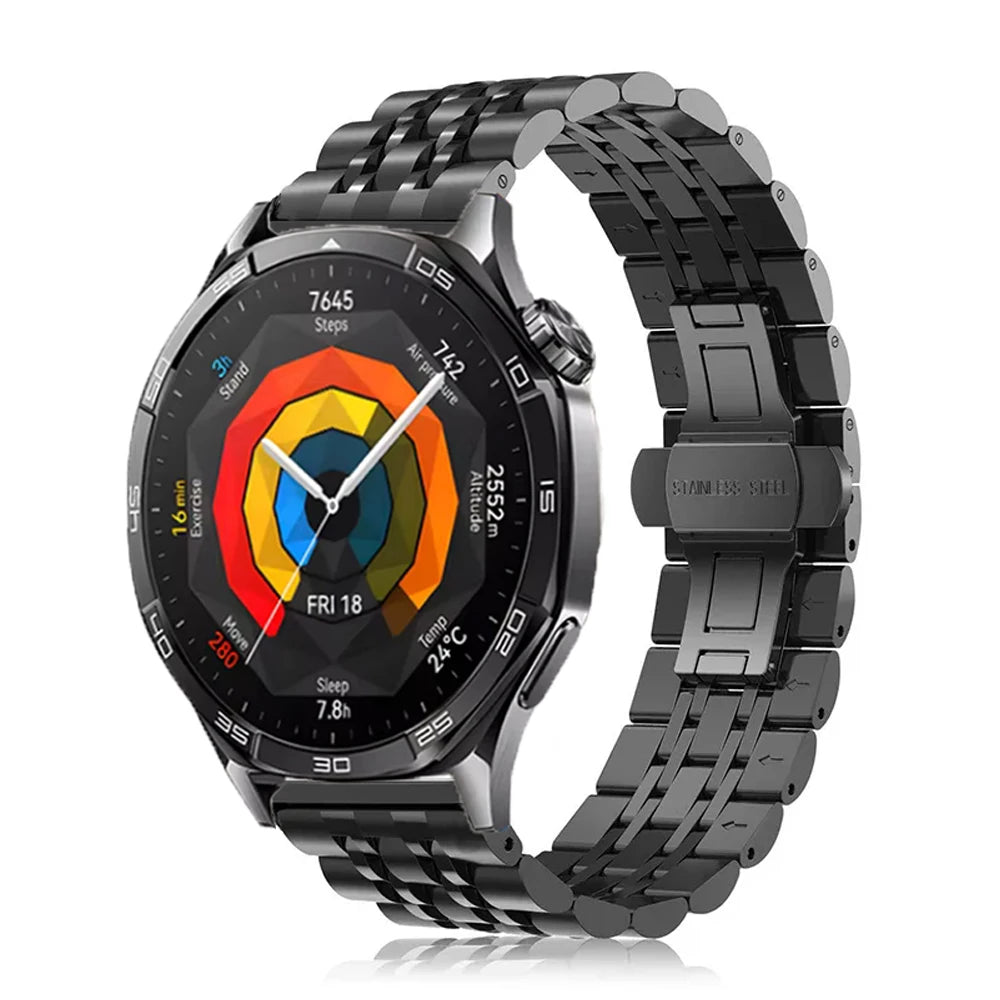 22mm Stainless Steel Strap For Huawei Watch GT5 46mm Band Metal Business Bracelet For Huawei Watch GT4 46mm GT2e Watchband