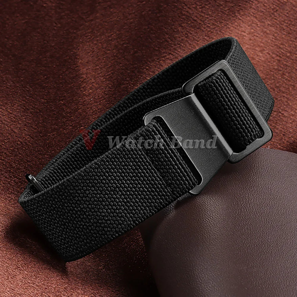 18mm 20mm 22mm Nylon Watchbands 60s French Troops Parachute Bag Elastic Bracelet Man's Universal  Military Seatbelt Reloj Strap