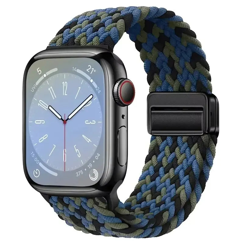 Magnetic Strap For Apple Watch Ultra 3 49mm Series 11 10 46mm 42mm Nylon Loop Band For Iwatch SE3 40mm 44mm 45mm 38/41mm Correa