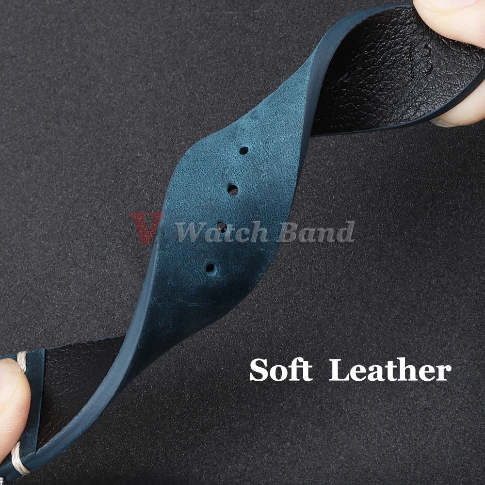 Calfskin Leather Bracelet for Omega for Seiko Watch Band Brown 18 20 21 22 24mm Wrist Strap for Casio for Rolex Watch Accessory