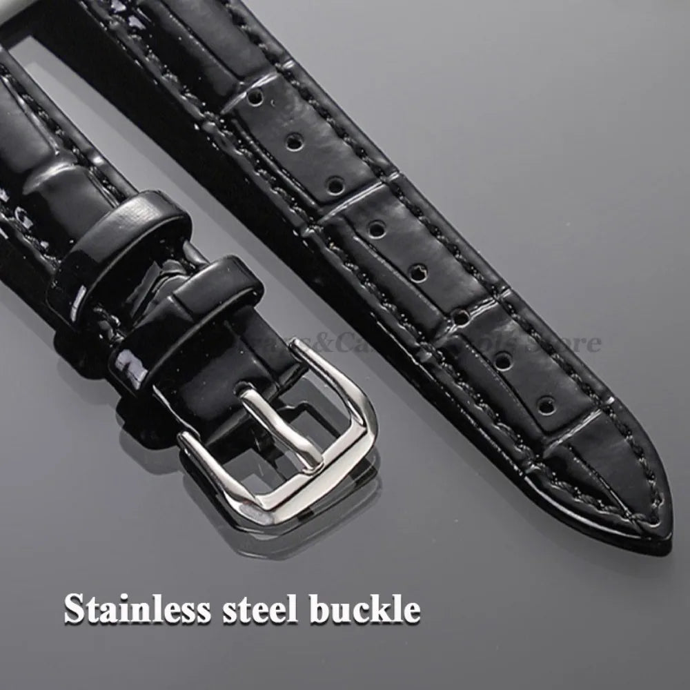 Leather Calfskin Strap Slub Pattern Watch Band 12/14/16/18/19/20/21/22mm for Seiko for Men Women Universal Watchband Accessories