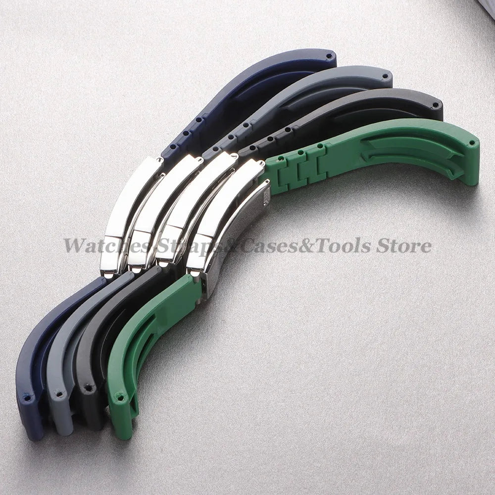20mm Silicone Strap For Rolex for Daytona for Submariner Diving Bracelet for Oysterflex Soft Rubber Waterproof Men's Sports Band