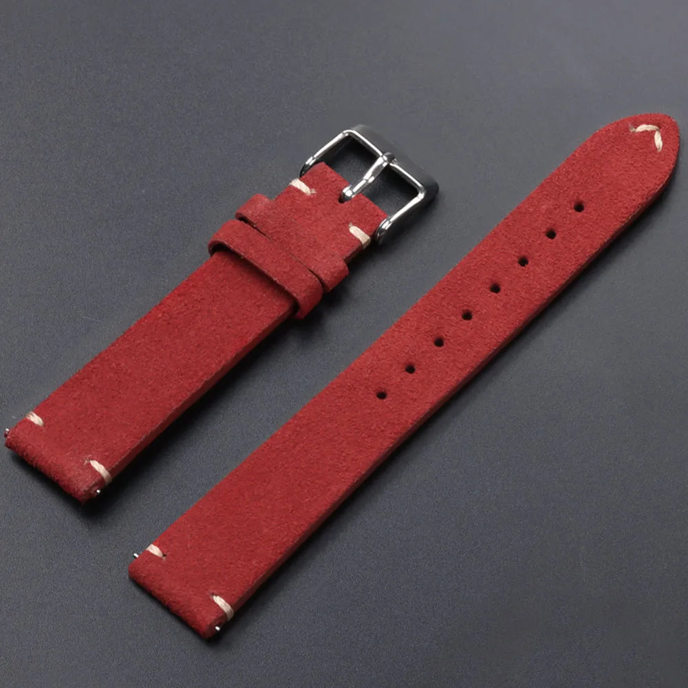 Quick Release Soft Suede Watch Strap for Seiko 18/20/22mm for Huawei Watch Gt3/Gt4 Bracelet 14/16mm Women Men Calfskin Wristband