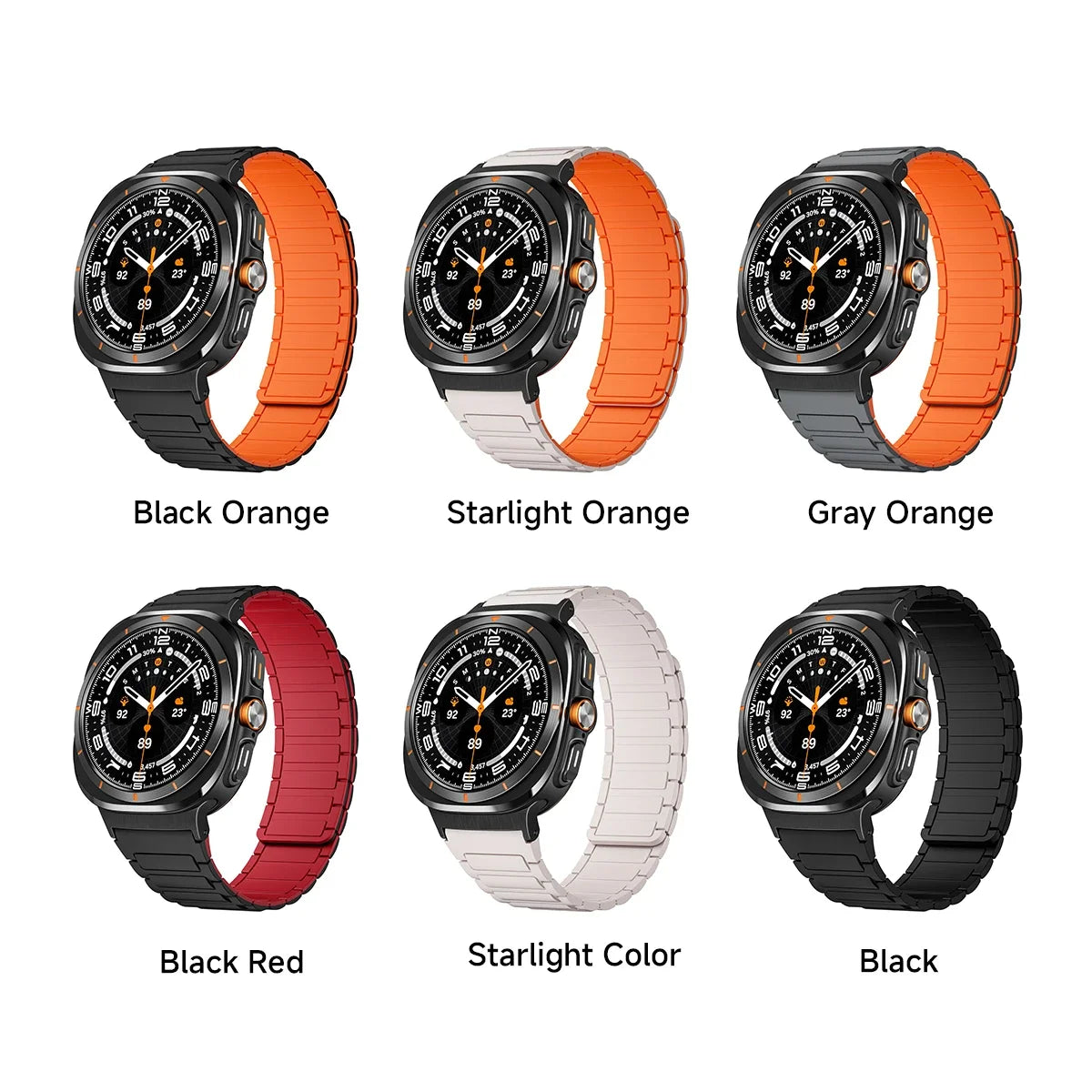 For Galaxy Watch Ultra Strap Magnetic Bracelet Wristband For Samsung Galaxy Watch 7 47mm Silicone Watchband Accessories ﻿