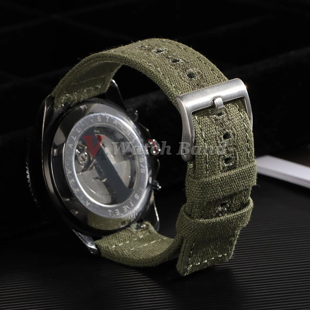 18mm 20mm 22mm Nylon Canvas Watch Band Woven Soft Belt Universal Bracelet for Men Women Sport Quick Release Wrist Band