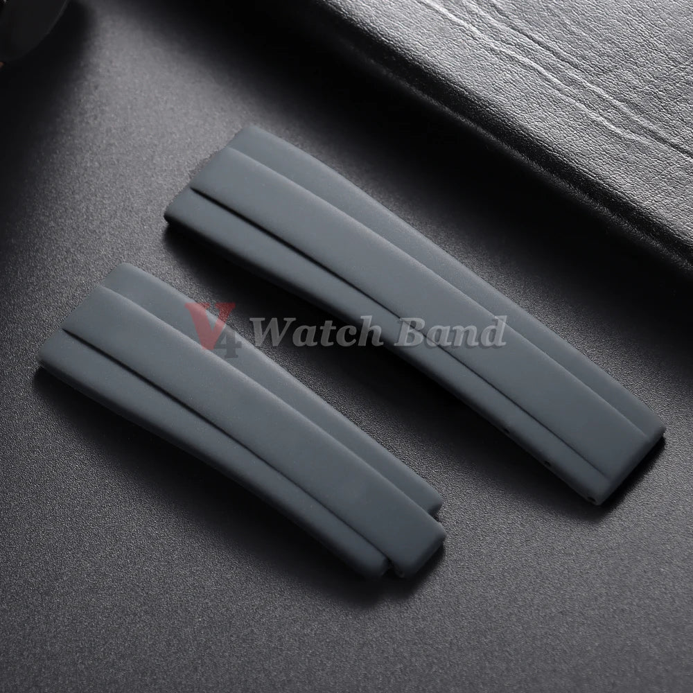 20mm Watchband for Rolex DAYTONA SUBMARINER Yacht-Master GMT Explorer Silicone Rubber Watch Accessory Watch Bracelet Strap Chain