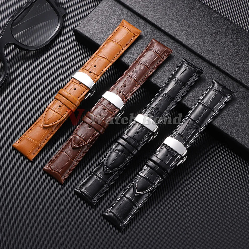 13mm 15mm 17mm 19mm 21mm 23mm Universal Leather Watch Strap Watchband for Men Women 12mm 14mm 16mm 18mm  20mm  22mm Watch Band