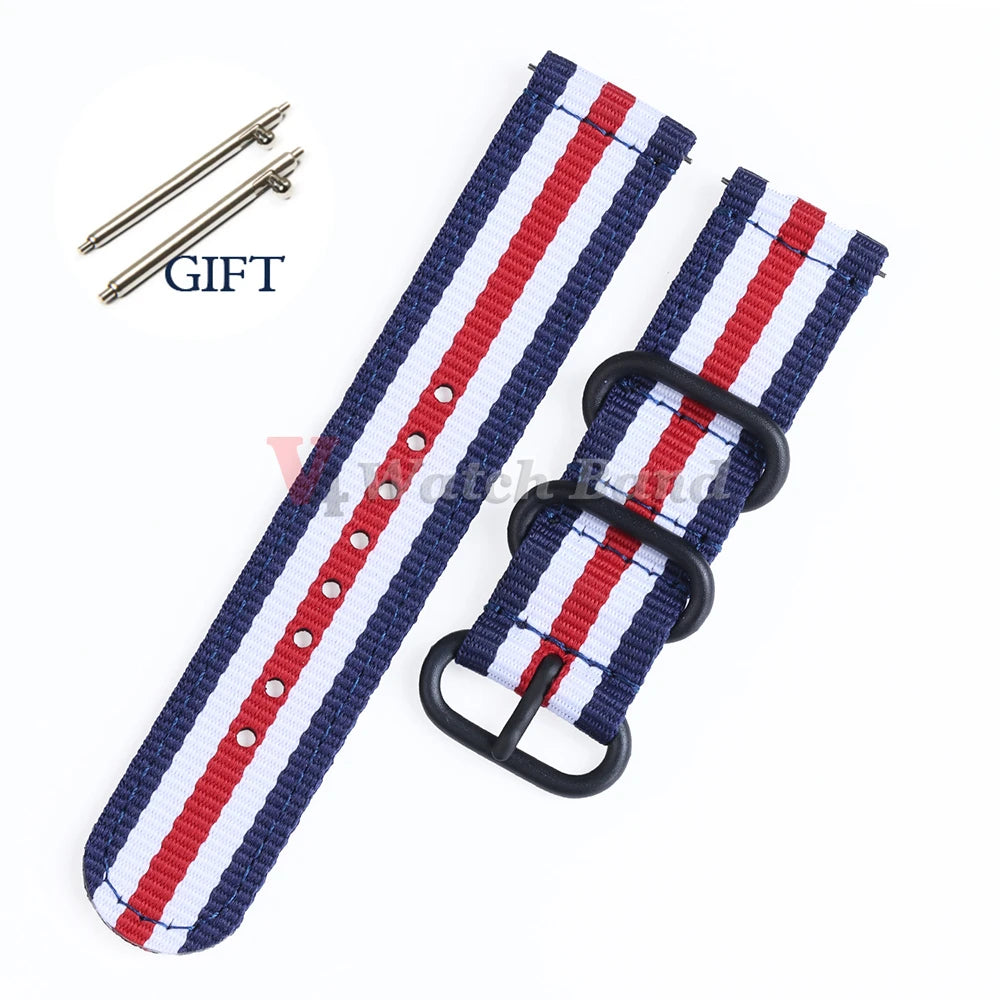18/20/22/24mm Straps for Tudor Durable Nylon for Omega Canvas Fabric Band for Seiko Men Military Sport Quick Release Bracelet