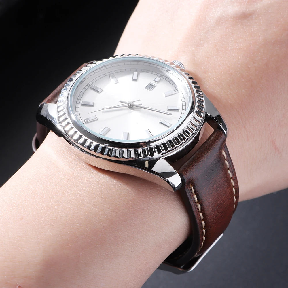 18mm 19mm 20mm 21mm 22mm Watchbands Handmade Retro Oil Wax Genuine Strap Quick Release Women Watch Band Accessories