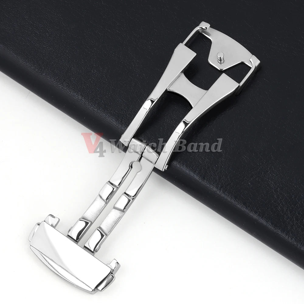 Watch Buckle for Omega 16mm 18mm 20mm Stainless Steel Deployment Clasp for Nylon Rubber Watch Band Folding Butterfly Button