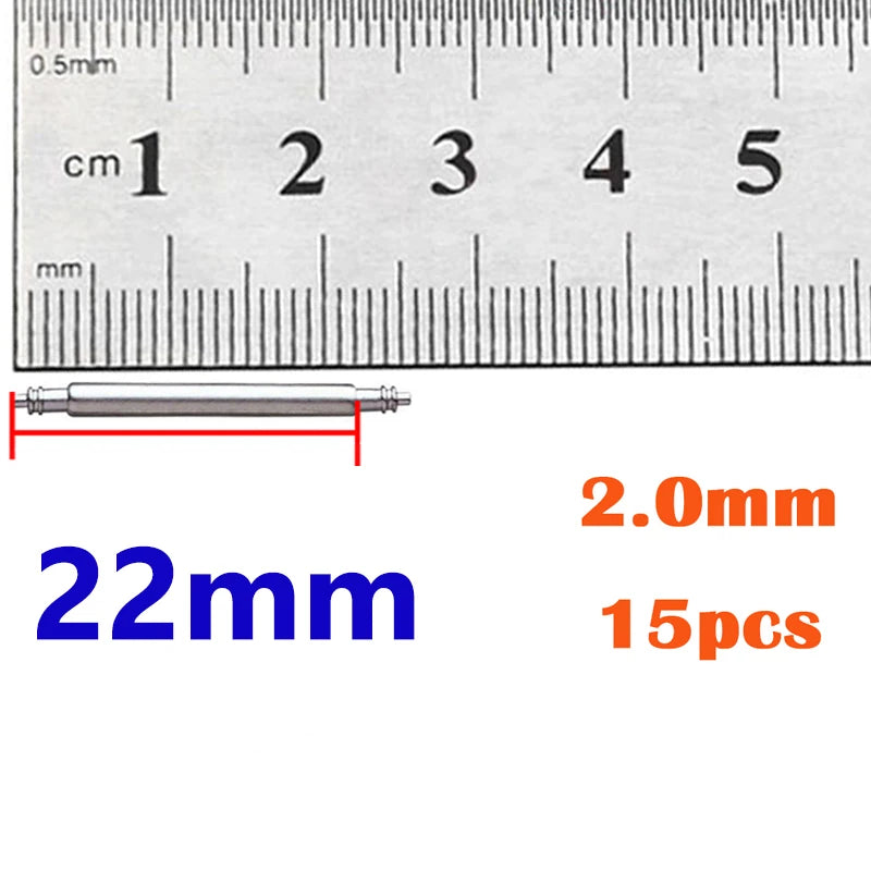 2.0mm Diameter Watch Band  Spring Bar Pin Part Stainless Steel Spring Rod Link Pins 16mm 20mm 22mm 24mm Watch  Accessories