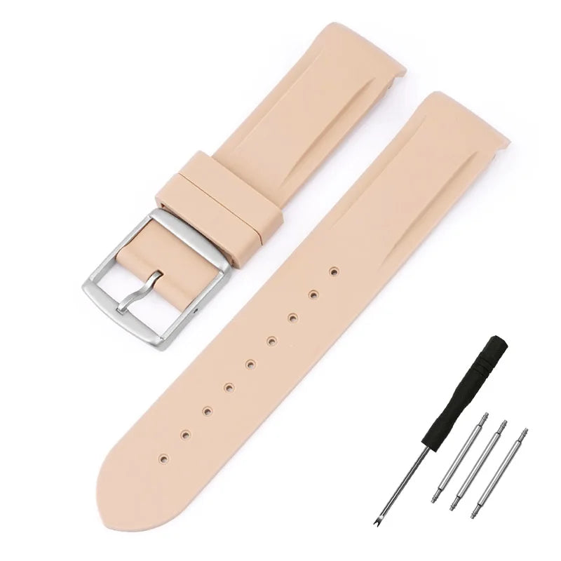 New 20mm for Moonswatch Rubber Watch Strap Curved End For Omega Joint Constellation Watchband Men Waterproof Sports Watch Band