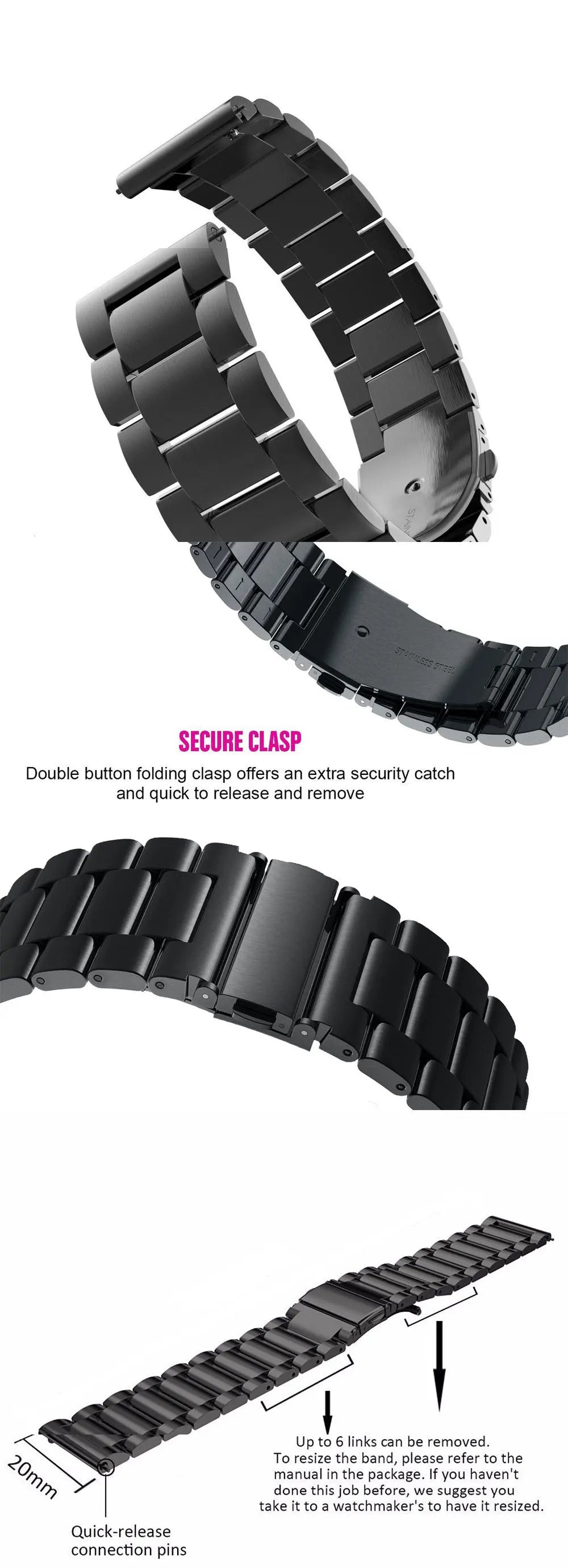 Metal Correa For Redmi Watch 5 Active/Lite Strap Stainless Steel Wristband 22mm Bracelet For Huawei GT5 46mm GT2e Watchband