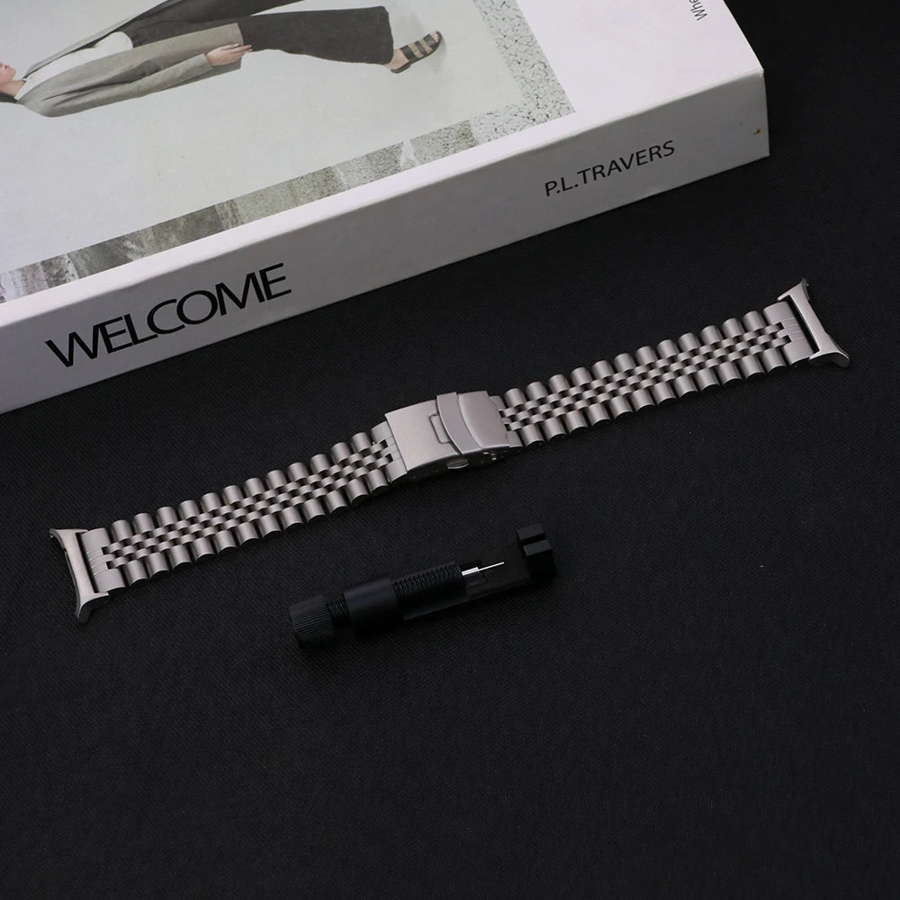 Stainless Steel Correa For Samsung Watch 8 40 44mm Galaxy 8Classic LTE Strap Metal Band For Galaxy Watch Ultra 1 2 47mm Bracelet