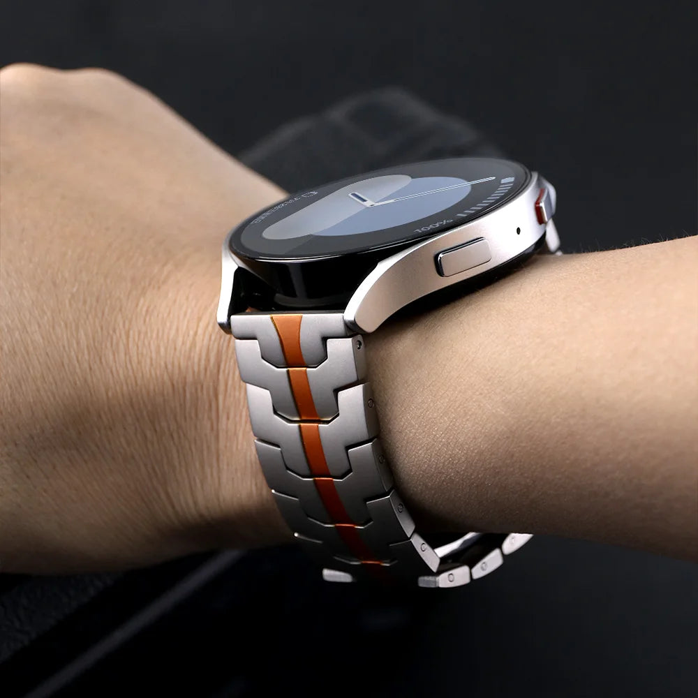 Metal Strap For Samsung Galaxy Watch 7 6 5 4 40 44mm 5pro 45mm Band Stainless Steel Business Metal For Omega MoonSwatch Correa