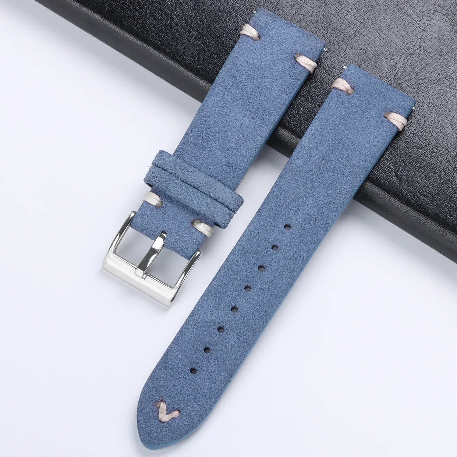 Suede Genuine Leather Watchband for Seiko Quick Release Watchband Accessories Vintage Handmade  High Quality  Strap 18 20mm 22mm