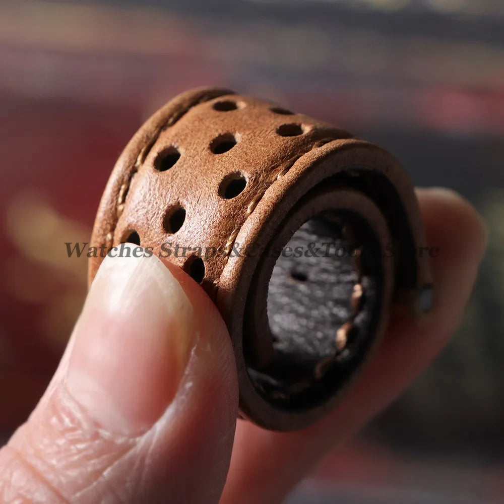 Genuine Calfskin Leather Watchband for Omega Business Wrist Band for Seiko 22mm 20mm 18mm Butterfly Buckle Breathable Men Straps