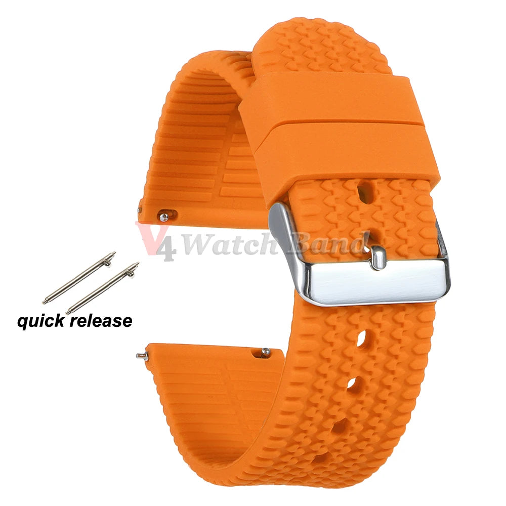 18mm 20mm 22mm 24mm Quick Release Silicone Strap for Samsung Galaxy Watch 3 4 5  for Huawei GT2/GT3 Smart Watch Bracelet