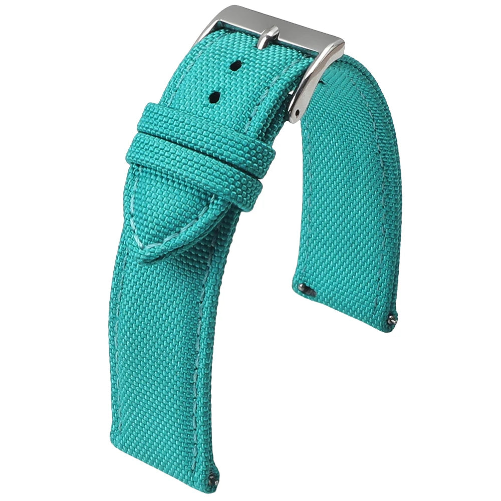 18mm 19mm 20mm 21mm 22mm 24mm Waterproof Sailcloth Watch Strap Two-Sided Nylon Watchband Quick Release Band Sport Belt For Men