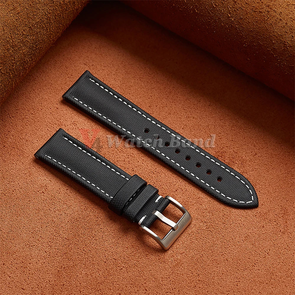 Premium Sailcloth Strap 18mm 19mm 21mm for Omega for Rolex Watch Band Durable Nylon Bracelet 20mm 22mm Quick Release Wristbelt