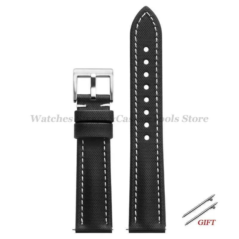 New Premium Sailcloth WatchBand 18/19/20mm 21mm 22mm for Rolex for Omega for Blancpain Quick Release Men Sport Replacement Strap