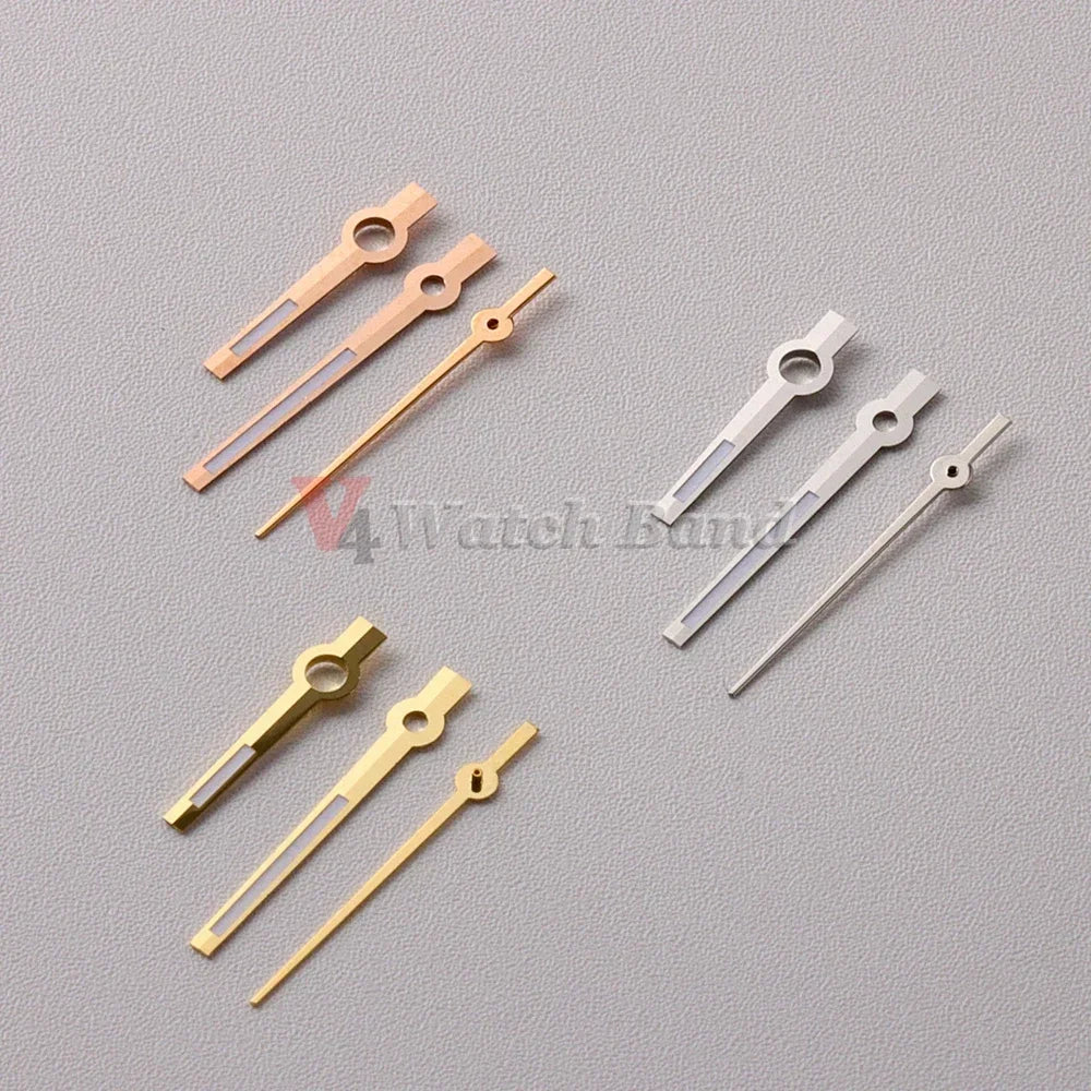 Polished Silver Aiguille NH35 Watch Hands Needles C3 Lumen Pointer Datejust Hands for Seiko NH35/NH36 Replacement Part
