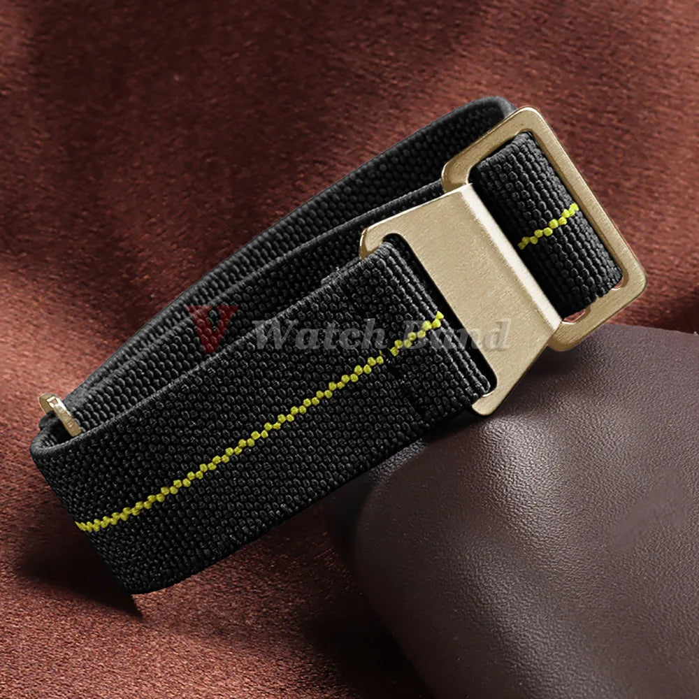 18mm 20mm 22mm Nylon Watchbands 60s French Troops Parachute Bag Elastic Bracelet Man's Universal  Military Seatbelt Reloj Strap