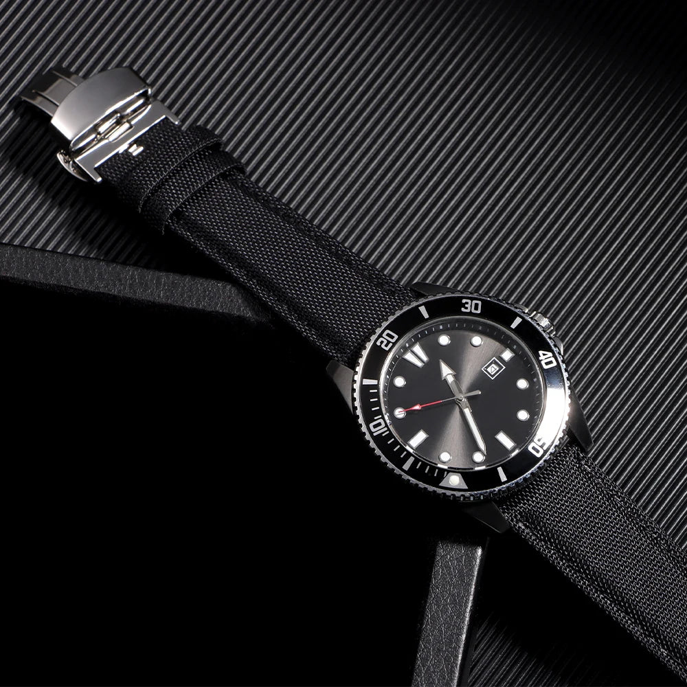 Canvas Nylon Watch Band Butterfly Buckle Quick Release Sailcloth Watch Strap for Omega 20mm 22mm Wrist Bracelet  for Seiko