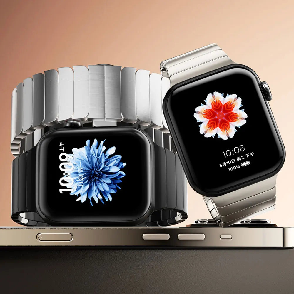 Titanium Metal Strap For Apple Watch Series 10 46mm Band Business Wristband For Iwatch Ultra 49mm Se3 2 1 42mm  44/45mm Bracelet