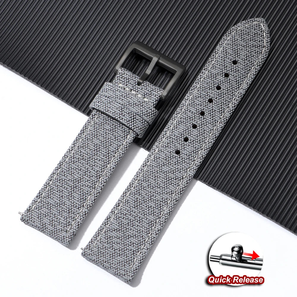 High Quality Quick Release Watch Band for Seiko Quick Release Watchband for Samsung Galaxy Watch 6/5/4 Canvas Universal Straps