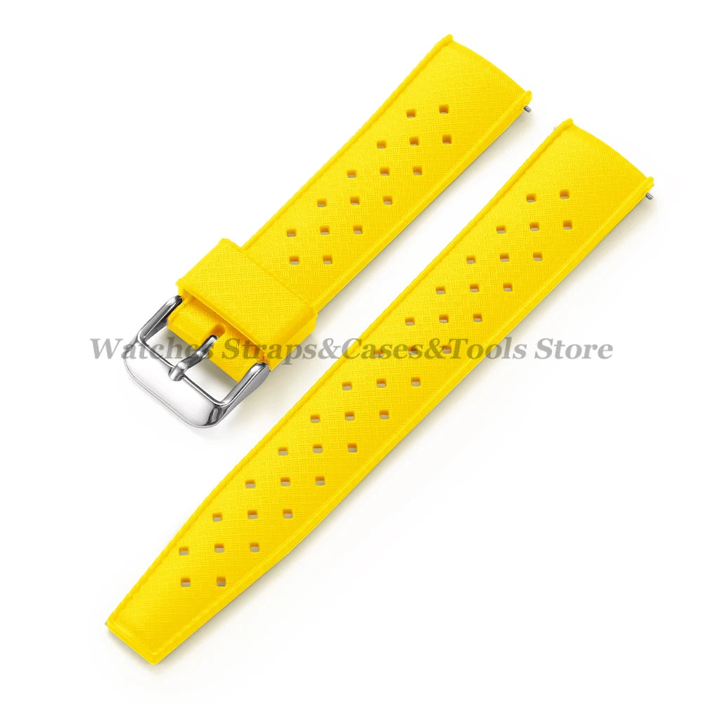 20mm 22mm Tropical Silicone Strap for Oris for Seiko Diving Sport Watchband for Huawei Watch GT5/GT4 Men Women Sport Smart Bands