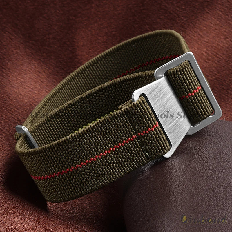 Elastic Nylon Watch Band for Seiko for Omega Sports Bracelets 18mm 20mm 22mm for Huawei Watch GT5/GT4/GT3 Parachute Watch Straps