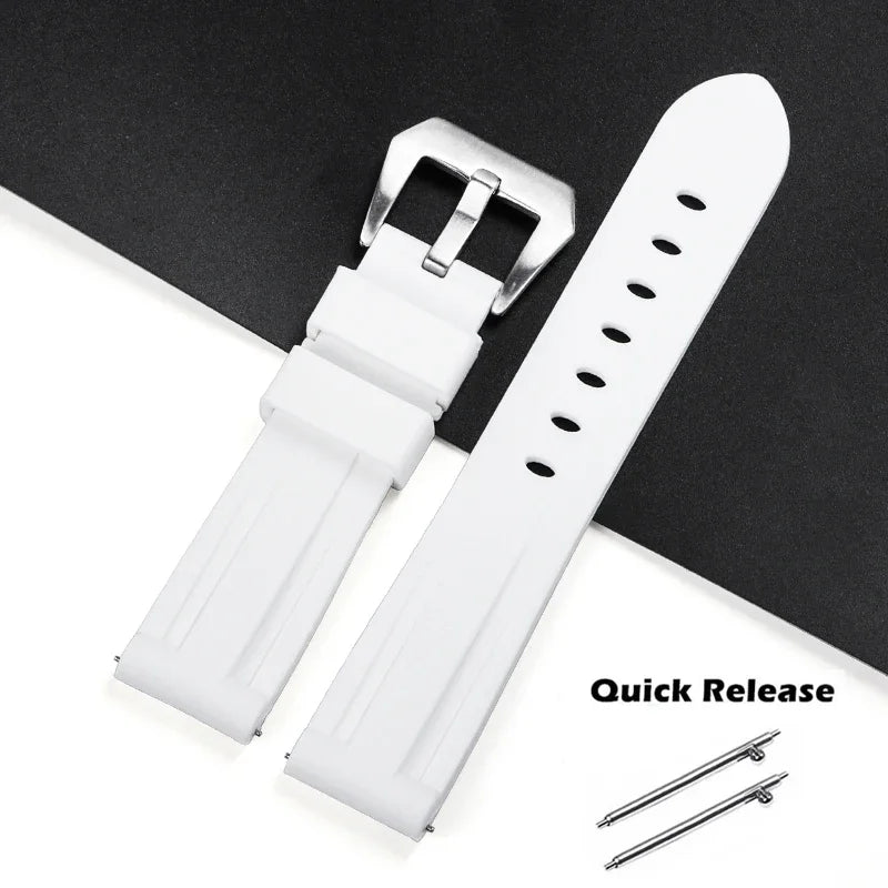 20 22mm 24mm 26mm Strap for Panerai PAM Watch Band for Omega for Seiko Quick Release Silicone Wristband for Casio Sport Bracelet